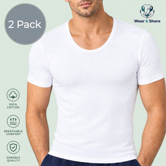 2 pack short sleeve undershirt Super Soft Cotton